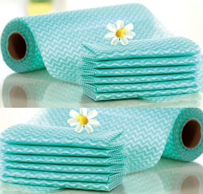 Strofinate non tessute di pulizia della famiglia/verde blu rosso Rolls 25*28cm dell'asciugamano
