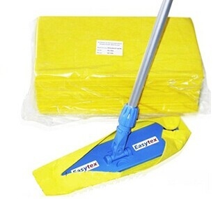 strofinate asciutte gialle di pulizia del pavimento 240gsm per l'automobile o industria con viscosa e poliestere